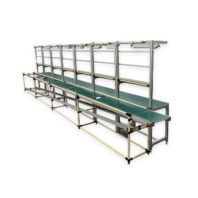 流水線系列 鋁型材防靜電工作臺(tái)車間鋁合金框架流水線工作桌鋁材